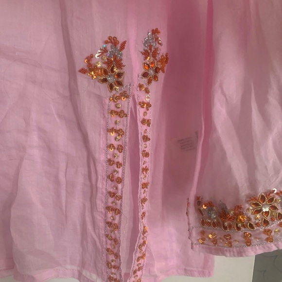 Pink cotton beach tunic size M by Margaret loves Pete. - Picture 6 of 12